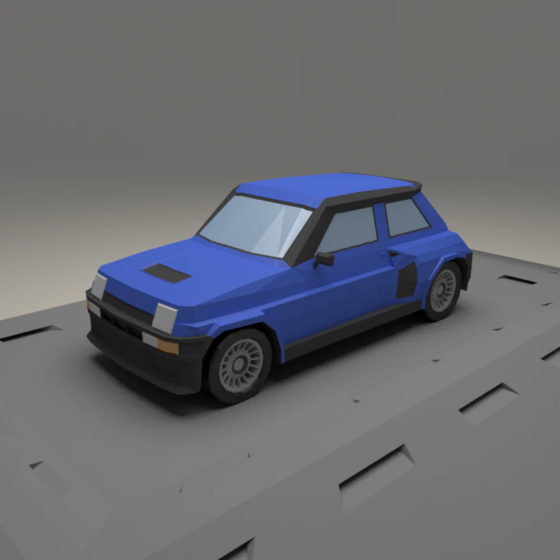 renault 5 turbo from 1982 3D Model .c4d .max .obj .3ds .fbx .stl .blend 