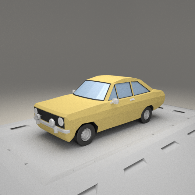 ford escort 1100 from 1975 3D Model .c4d .max .obj .3ds .fbx .stl .blend 