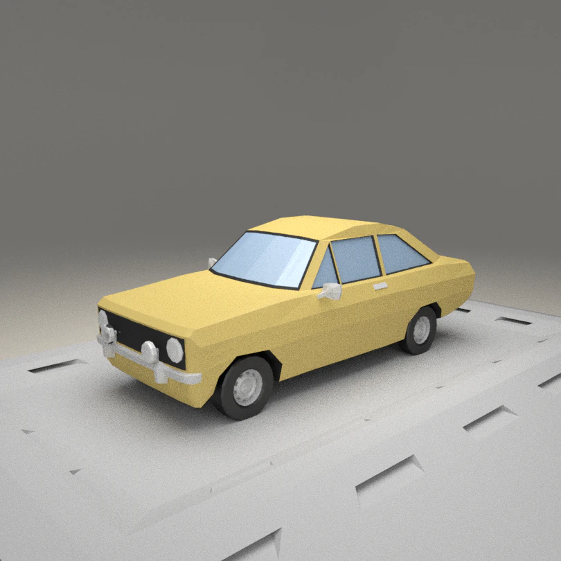 ford escort 1100 from 1975 3D Model .c4d .max .obj .3ds .fbx .stl .blend 