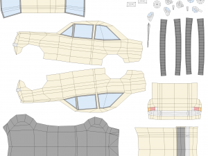ford escort 1100 from 1975 3D Model