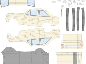 ford escort 1100 from 1975 3D Model