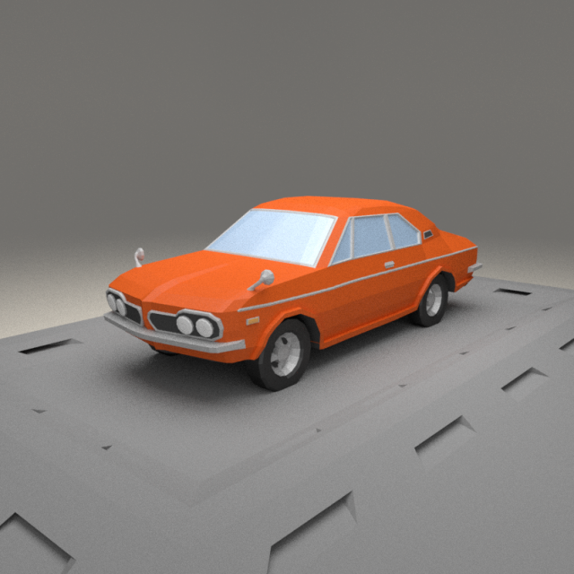 honda 1300 coupe 9 s from 1970 3D Модель .c4d .max .obj .3ds .fbx .stl .blend 