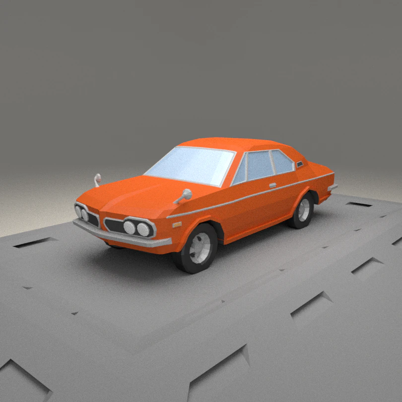 honda 1300 coupe 9 s from 1970 3D Model .c4d .max .obj .3ds .fbx .stl .blend