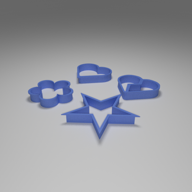 cake forms 3D 프린트 모델 .c4d .max .obj .3ds .fbx .stl .blend 