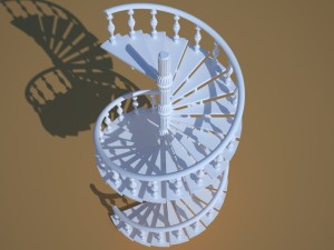 spirale stairs 3D 模型