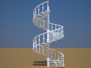 spirale stairs 3D 模型