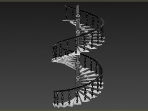 spirale stairs 3D 模型