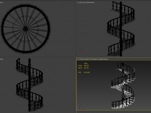 spirale stairs 3D 模型