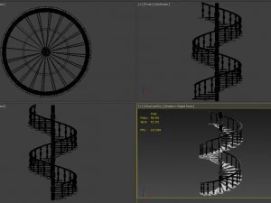 spirale stairs 3D Model