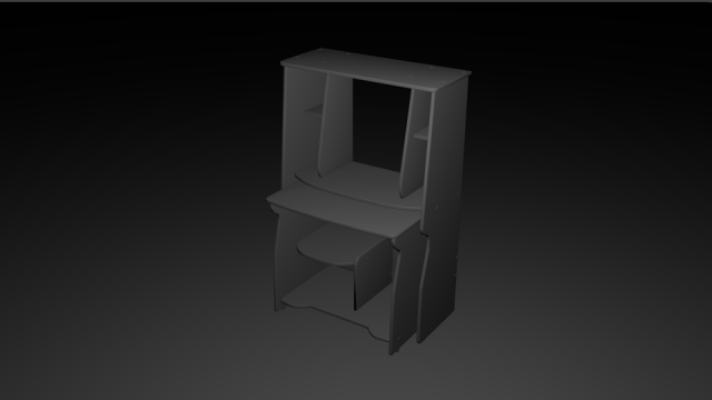 computer table Modèle 3D .c4d .max .obj .3ds .fbx .stl .blend 