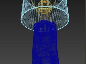 green retro lamp luis collection Model 3D