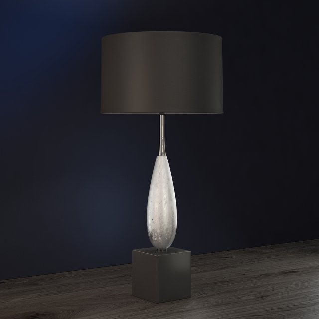 solomon silver table lamp luis collection 3D Model .c4d .max .obj .3ds .fbx .stl .blend 