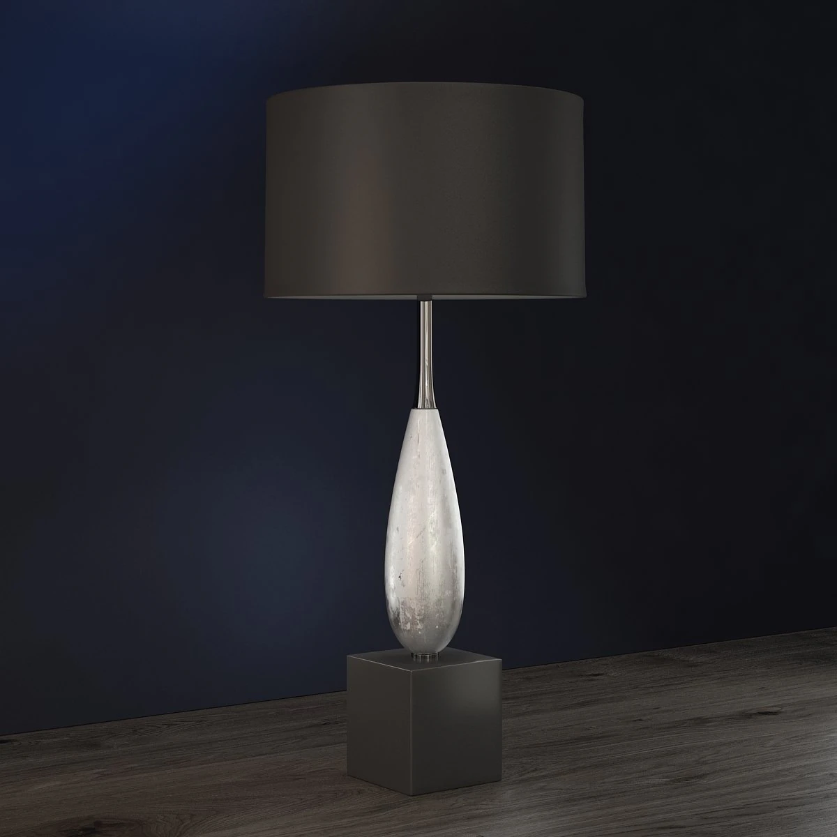 solomon silver table lamp luis collection 3D Model .c4d .max .obj .3ds .fbx .stl .blend