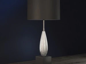 Solomon zilveren tafellamp luis collectie 3D Model