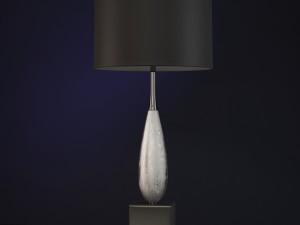 solomon silver table lamp luis collection 3D Model