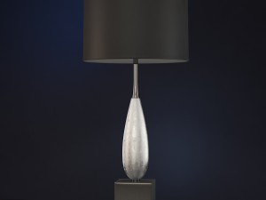 solomon silver table lamp luis collection 3D Model