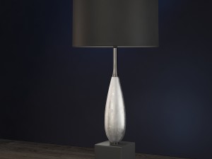 solomon silver table lamp luis collection 3D Model