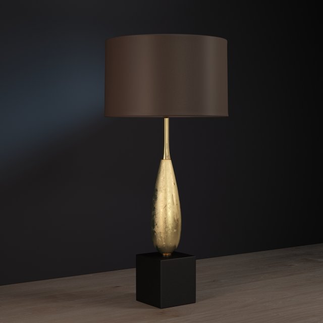solomon gold table lamp luis collection Model 3D .c4d .max .obj .3ds .fbx .stl .blend 