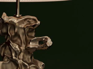candeeiro de mesa em ouro libero cole&ccedil;&atilde;o luis Modelo 3D