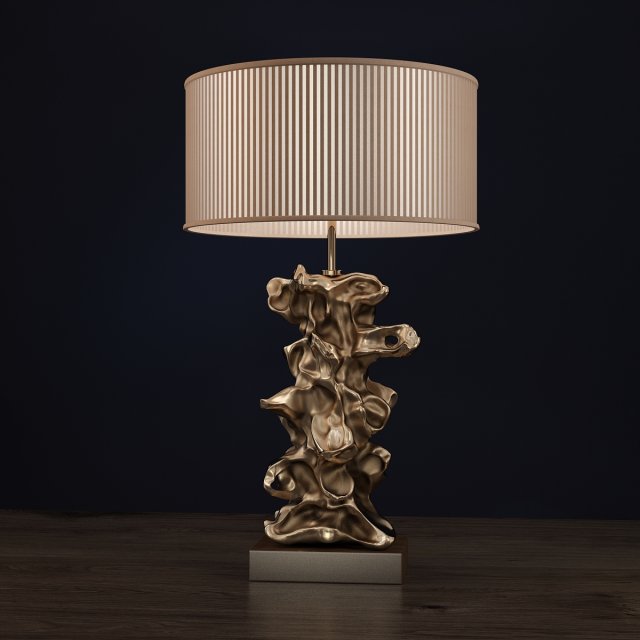 libero gold table lamp luis collection Modelo 3D .c4d .max .obj .3ds .fbx .stl .blend 