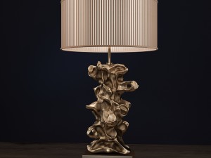 libero gold table lamp luis collection Modelo 3D