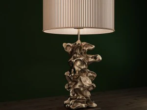 candeeiro de mesa em ouro libero cole&ccedil;&atilde;o luis Modelo 3D