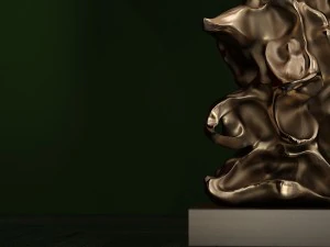 candeeiro de mesa em ouro libero cole&ccedil;&atilde;o luis Modelo 3D