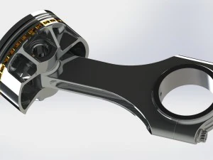 piston and connecting rod 3D Model