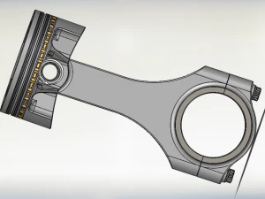 piston and connecting rod 3D Model