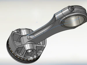 piston and connecting rod 3D Model