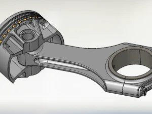 piston and connecting rod 3D Model
