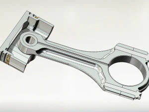 piston and connecting rod 3D Model