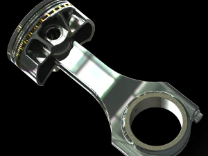 piston and connecting rod 3D Model