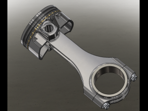 piston and connecting rod 3D मॉडल