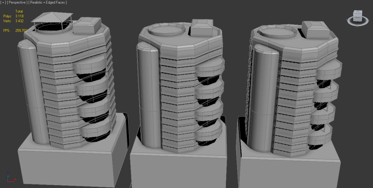 3 kinds of apartament 3D Model .c4d .max .obj .3ds .fbx .stl .blend 