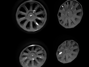 low poly wheels Modelo 3D