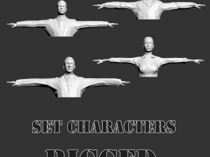 set characters 3D Model