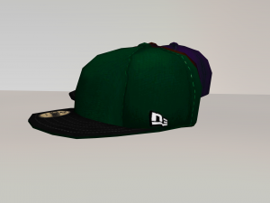 low poly caps 3D Model