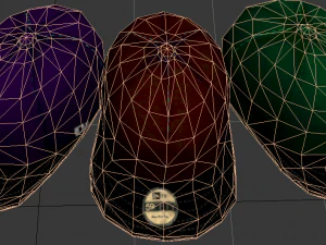 low poly caps 3D Model
