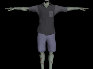 zombie character rigged 3D Model