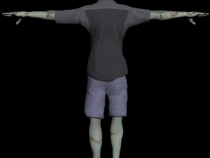 zombie character rigged 3D Model