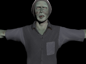 zombie character rigged Modelo 3D