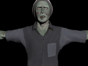 zombie character rigged 3D Model