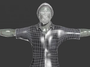 zombie character rigged 3D Model
