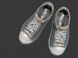 sneakers high poly Model 3D
