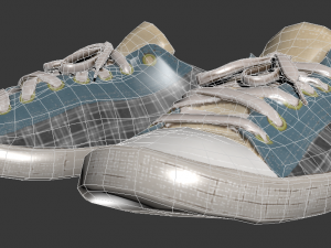 sneakers high poly Model 3D