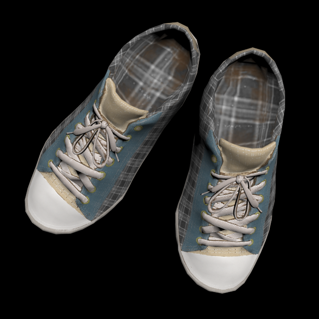sneakers high poly Model 3D .c4d .max .obj .3ds .fbx .stl .blend