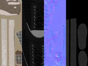 sneakers high poly Model 3D