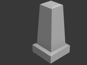 низкополигональная статуя 3D Модель