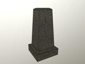 низкополигональная статуя 3D Модель